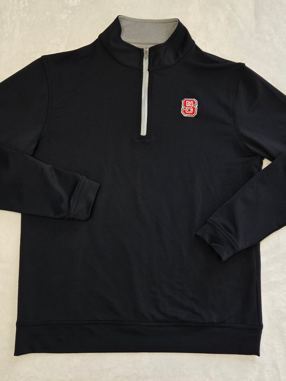 Peter Millarr Sayman Nc State Black Grey Quarter Zip Pullover L